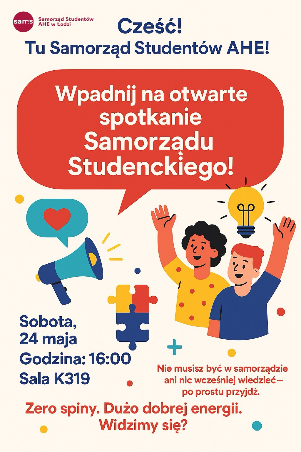 Wpadnij na otwarte spotkanie Samorządu Studenckiego!